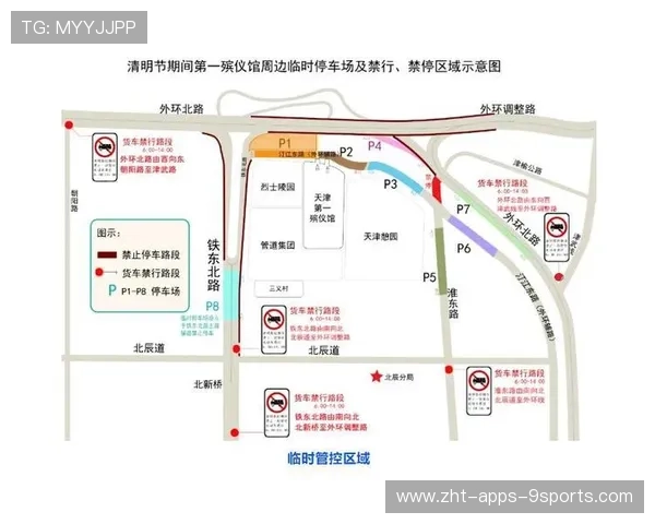 比赛场馆周边禁停区与临时管制详细地图，比赛场地规划图